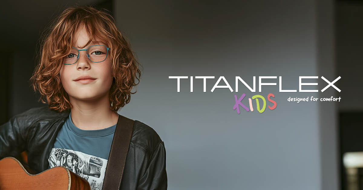 Kind met een flexibele TITANFLEX kinderbril